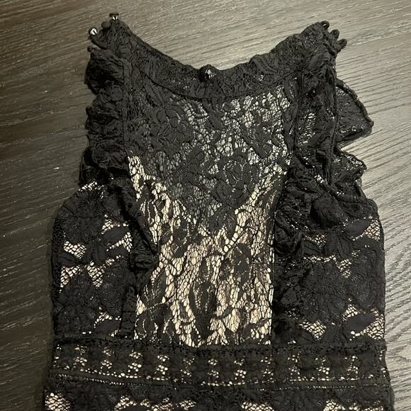 Night Cap Clothing Lace High Neck Body Suit Size Small - Picture 2 of 5